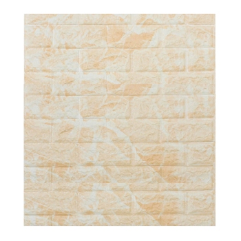 Панель ПВХ самоклеющаяся "Кирпич Оникс светлый" 700*770*3мм (beige white)