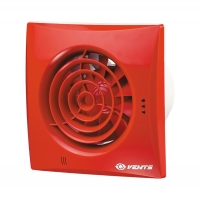Вентилятор ВЕНТС QUIET 100 красный осевой вытяжной с обратным клапаном d-100 мм