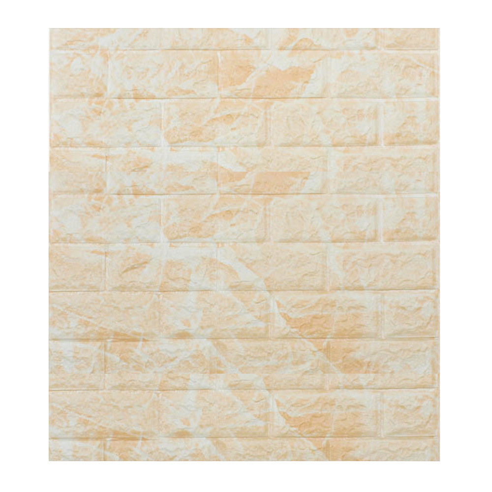 Пластиковая Панель ПВХ самоклеющаяся "Кирпич Оникс светлый" 700*770*3мм (beige white)