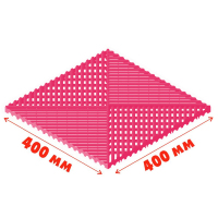 Газонная решетка "АП" розовая 400*400*18 мм (1,5 т/м2)