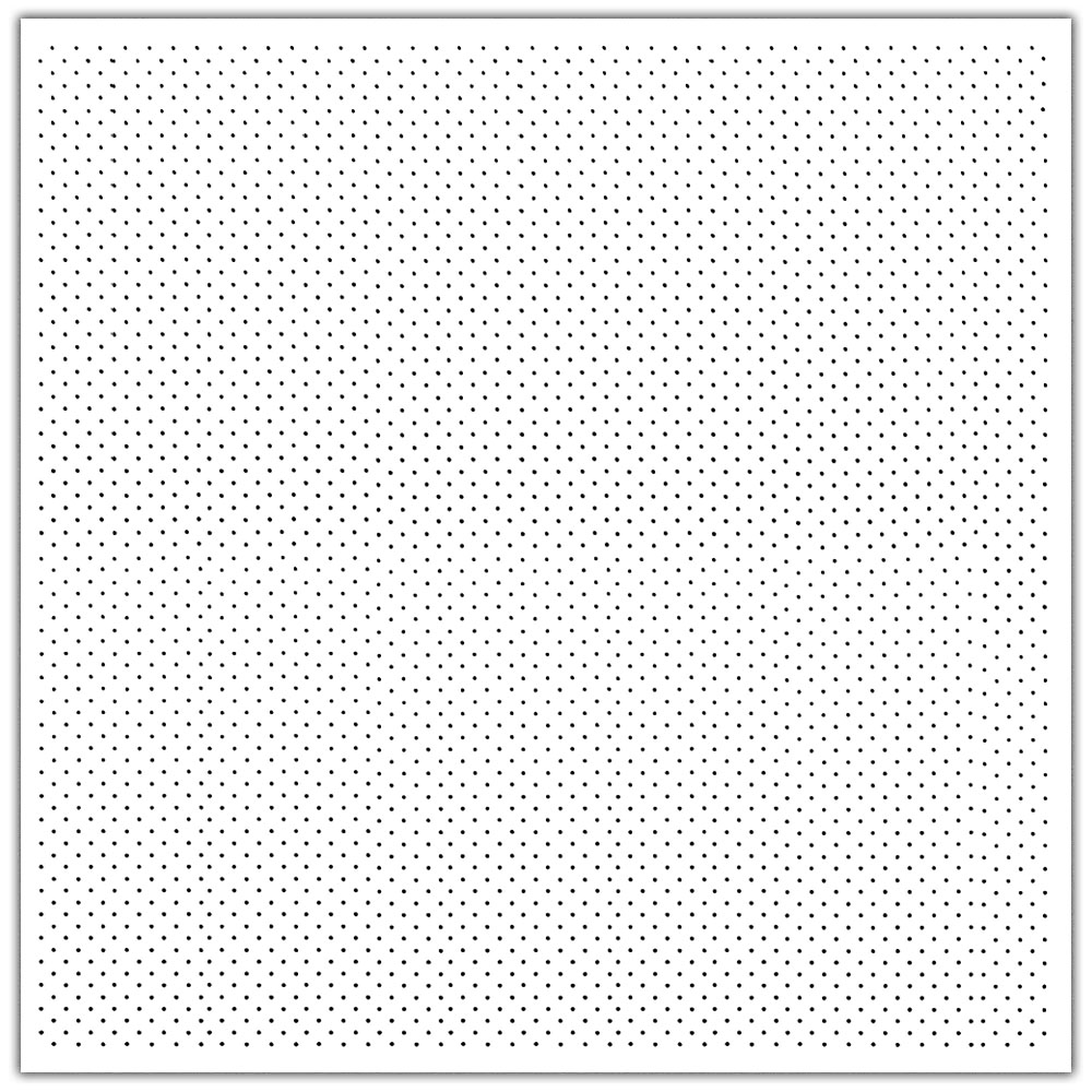 Плита потолочная алюминиевая "CESAL" Белая ПЕРФОРИРОВАННАЯ 595*595*0,32 мм, Line T-24, 3306 Profi