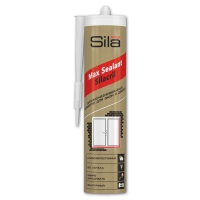 Герметик силиконизированный SILA PRO Max Sealant Silacril, для окон и дверей, 290 мл белый