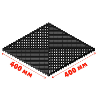 Газонная решетка "АП"черная 400*400*18 мм (1,5 т/м2)