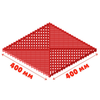 Газонная решетка "АП" красная 400*400*18 мм (1,5 т/м2)