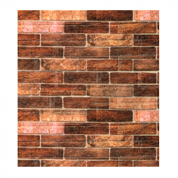Панель ПВХ самоклеющаяся "Кирпич клинкер" 700*770*3 мм (brick mix color)