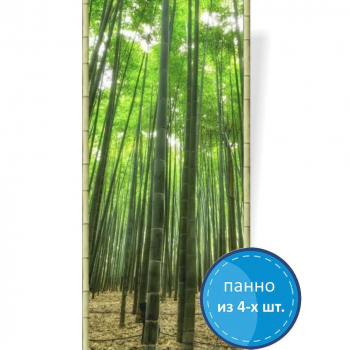 Панель ПВХ 3D эффект "ВЕК" (9мм) Бамбук оливковый Бамбуковый лес 250*2700 мм,(панно из 4-х шт.)