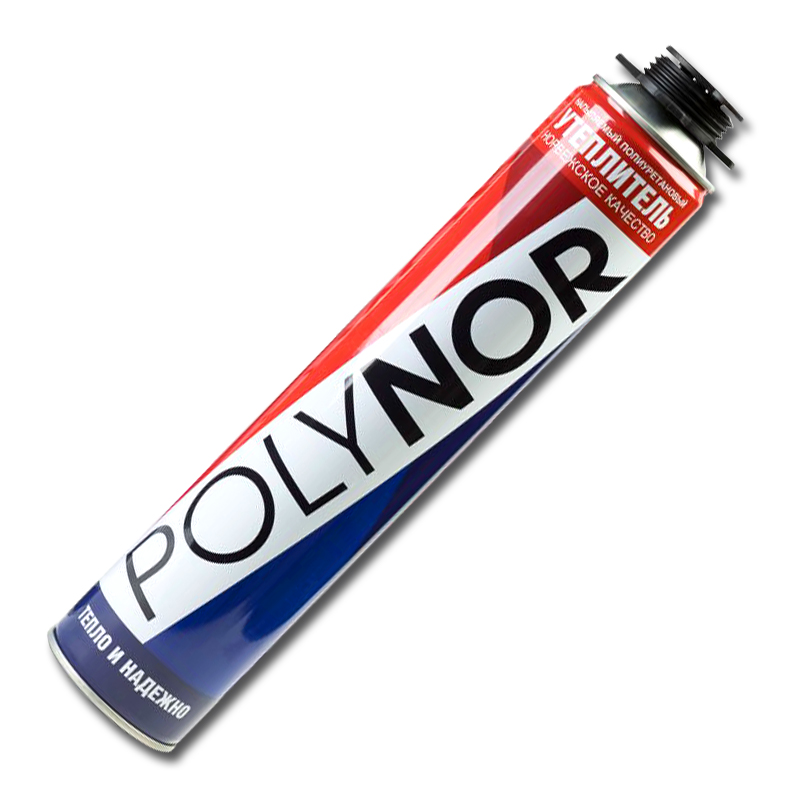 Полиуретановый напыляемый утеплитель POLYNOR 890 мл