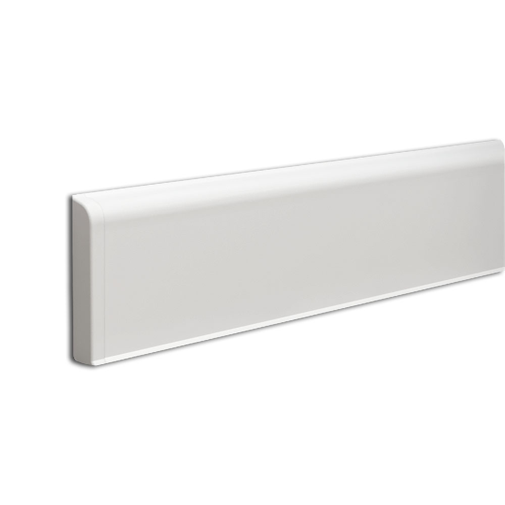 Плинтус ПВХ округлый 80 мм "Идеал Дюра" ИД-ПО80, 001 Белый 2200 мм