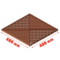 Газонная решетка "АП" коричневая 400*400*18 мм (1,5 т/м2)