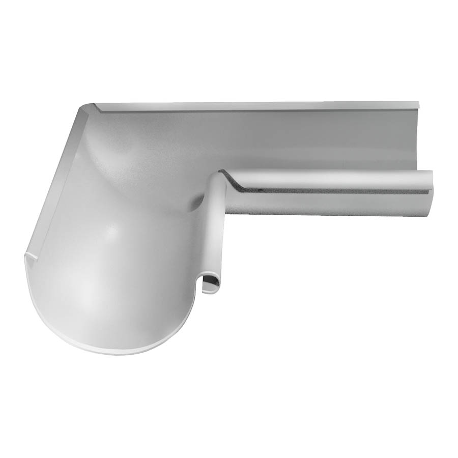 Водосточная система метал.(GL) OPTIMA Угол желоба внутренний 90 град. d-125 мм, БЕЛЫЙ (RAL 9003)
