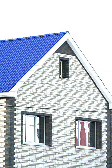 Камень Белый фасад дома фото