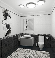 Панель ПВХ ПанДА Париж девушка в ванной