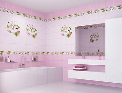 Панель ПВХ Яблоневый цвет розовый фото