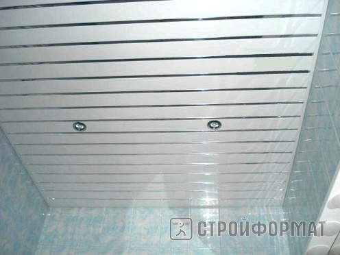 Реечные потолки Cesal для ванной фото