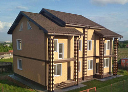 Фасадные панели Кирпич песочный и коричневый Фасадные панели Кирпич песочный и коричневый фото