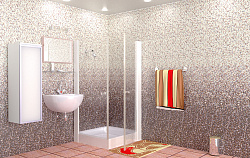 Панель ПВХ с 3D эффектом Мозаика коричневая фото