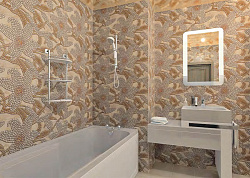 Панели ПВХ КронаПласт Каменный цветок бежевый фото