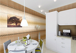 Панели ПВХ VENTA Саванна. Луна. в ванной комнате фото