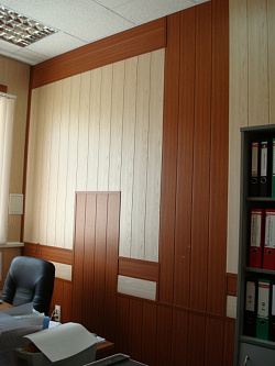 Панели МДФ в отделке кабинета комбинация фото
