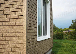 Фасадные панели Стоун Хаус кирпич бежевый фото