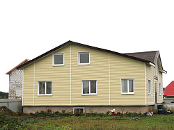 Сайдинг желтый отделка стен дома фото