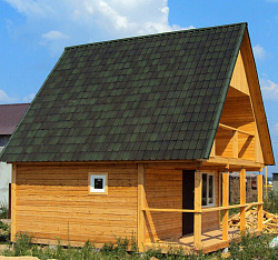 Ондувилла зеленый кровля фото