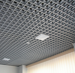 Потолки Грильято металлик фото