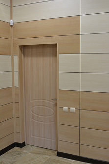 Пример отделки панелями МДФ Лес вельвет фото