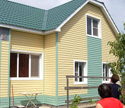 Сайдинг желтый и фисташковый фото