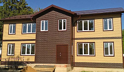 Фасадные панели ЮП Стоун-Хаус Кирпич коричневый и песочный Фасадные панели ЮП Стоун-Хаус Кирпич коричневый и песочный фото