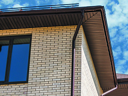 Софит Grand Line коричневый с частичной перфорацией фото