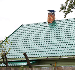 Монтеррей зеленый мох на кровле дома фото