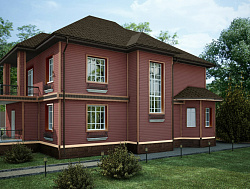 Сайдинг красно-коричневый отделка фасада фото