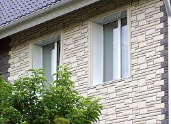 Камень Белый фасад крупно фото