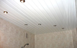 Реечные потолки Cesal ванная комната фото