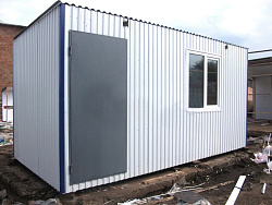 Профлист СС-10 белый на вагончике фото