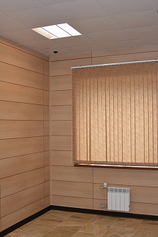 Панели МДФ Лес вельвет в офисном интерьере фото