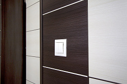 Стеновые панели МДФ Квадро Лес Белый и Шоколадный фото