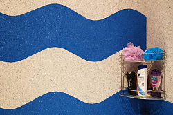 Мозаичная штукатурка MIXAN синего и белого цвета фото