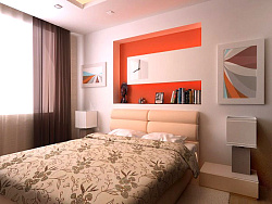 Аккуратный дизайн из гипсокортона в спальне фото