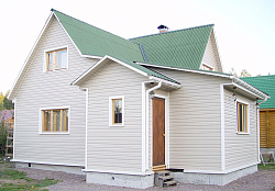 Сайдинг бежевый вариант фасада фото