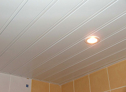 Реечные потолки Cesal белая вставка фото