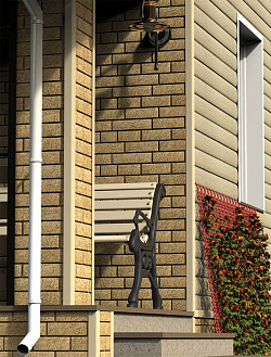 Сайдинг Тимберблок Дуб золотистый отделка фасада фото