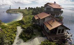 Ондувилла на кровле зданий фото