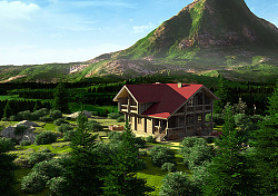 Битумная черепица Ондулин крыша загородного дома фото