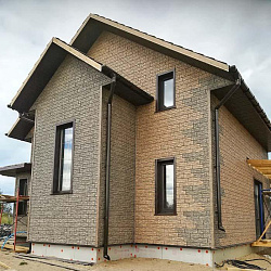 Фасадные панели Стоун Хаус Сланец светло-серый и бурый Фасадные панели Стоун Хаус Сланец светло-серый и бурый фото