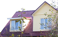 Монтеррей винно-красный металлочерепица фото