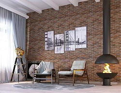 Панель ПВХ Кирпич терракотовый фото