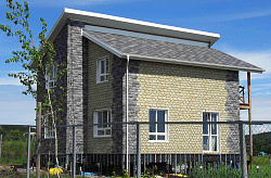 Бутовый камень греческий и скандинавский фасад фото