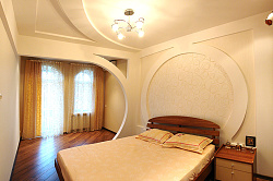 Отделка гипсокартоном в спальной комнате фото